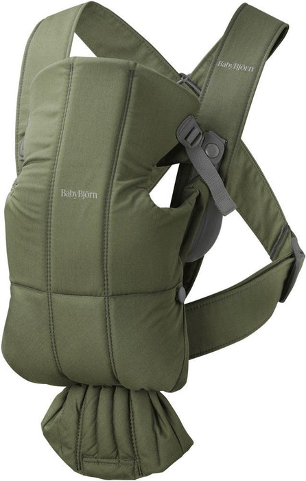 Ергономична раница BabyBjorn - Mini, Woven, Dark Green