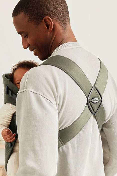 Ергономична раница BabyBjorn - Mini, Woven, Dark Green