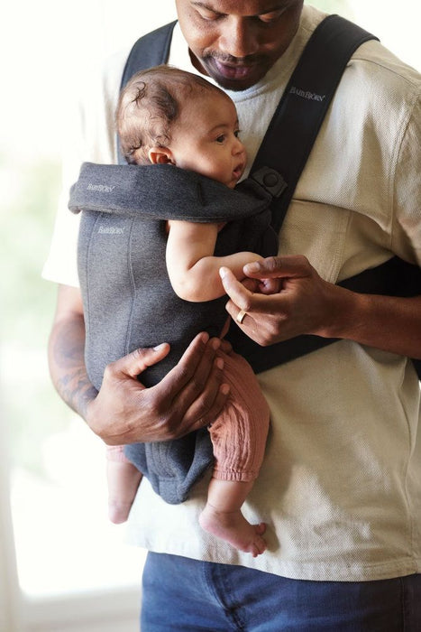 Ергономична раница BabyBjorn - Mini, 3D Jersey, Charcoal Grey