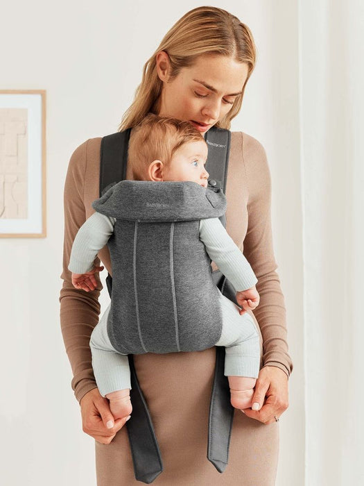 Ергономична раница BabyBjorn - Mini, 3D Jersey, Dark Grey