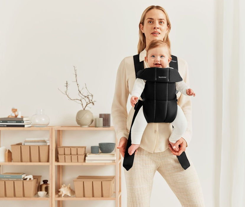 Ергономична раница BabyBjorn - Mini, Woven, Black