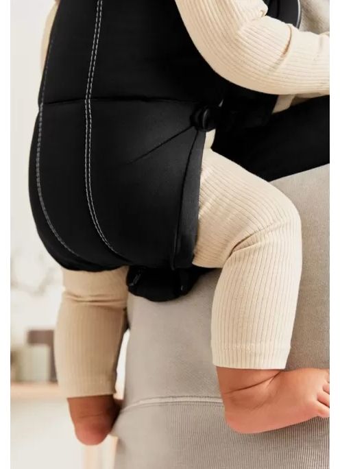 Ергономична раница BabyBjorn - Mini, Woven, Black