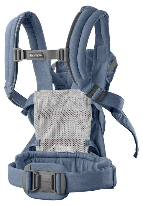 Ергономична раница BabyBjorn - Harmony, Woven melange, Blue