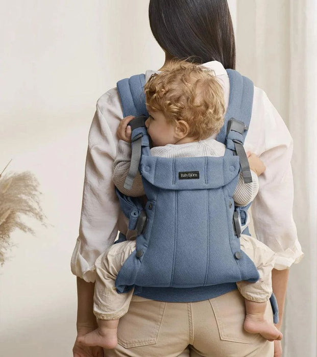 Ергономична раница BabyBjorn - Harmony, Woven melange, Blue