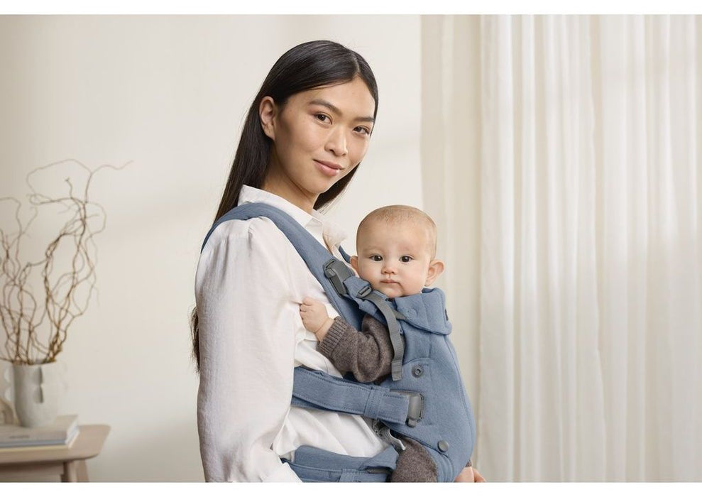 Ергономична раница BabyBjorn - Harmony, Woven melange, Blue