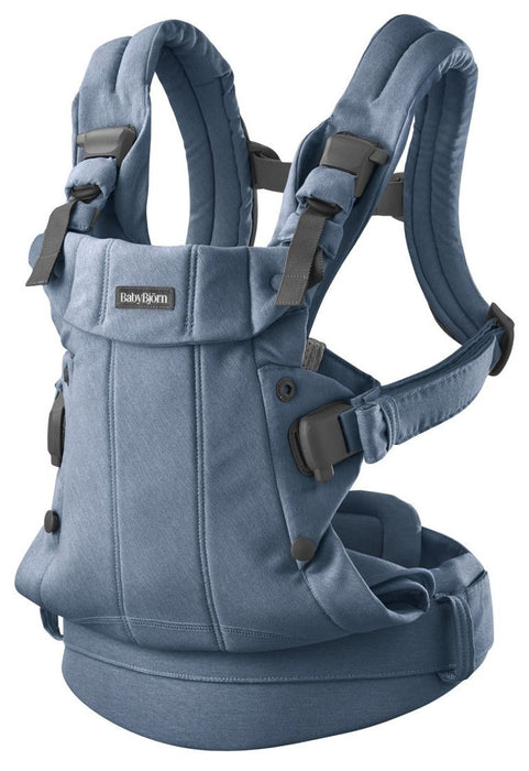 Ергономична раница BabyBjorn - Harmony, Woven melange, Blue