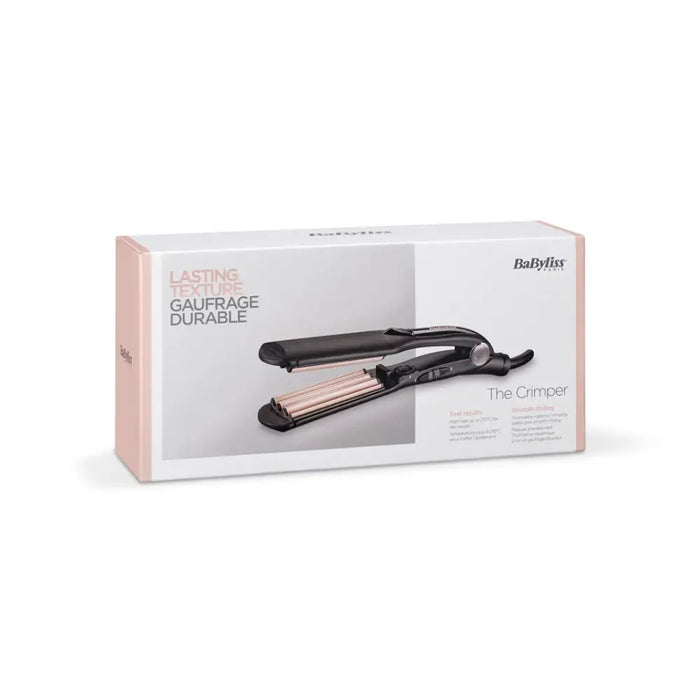 BaByliss The Crimper Текстурираща ютия Топло черно розово