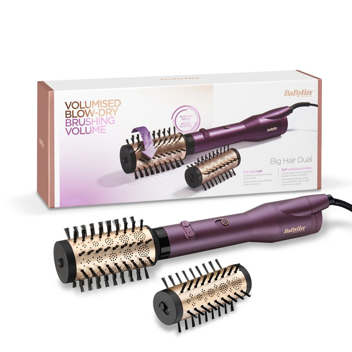 BaByliss AS950E Big Hair двойна четка с горещ въздух Топло черно, розово злато, виолетово 650 W 98,4" (2,5 м)