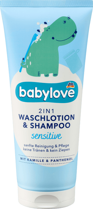 Бебешки шампоан и лосион 2в1 sensitive, 200 ml