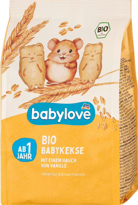 Био бисквити с аромат на ванилия, 1+г, 125 g
