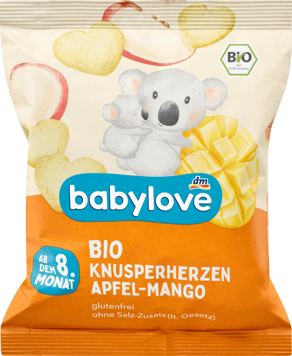 Био хрупкав царевичен снакс с ябълка и манго, 30 g