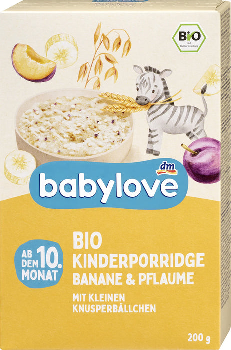 Био каша за деца с банан и слива, 10+м, 200 g