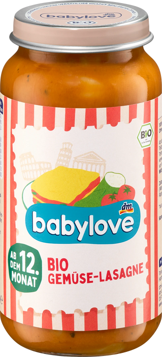 Био Меню със зеленчуци и кори за лазаня, 12+м, 250 g