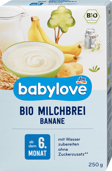Био млечна каша с банан, 6+м, 250 g