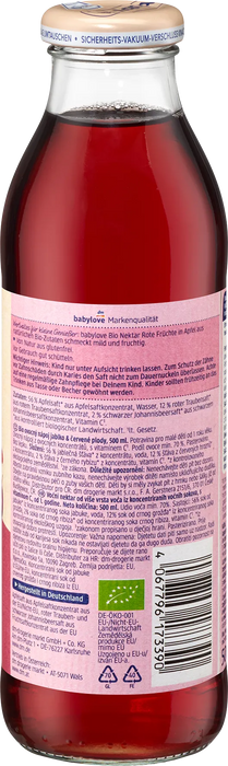 Био нектар от червени плодове и ябълка, 12+ месеца, 500 ml