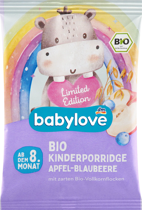 Био овесена каша Ябълка и боровинка, 8+м, 30 g
