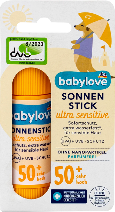 Детски слънцезащитен стик Ultra sensitive SPF 50+, 20 g