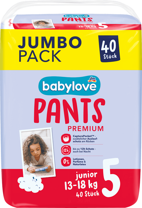 Гащички Premium, размер 5 junior, (13-18 kg), Jumbopack, 40 бр