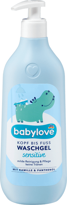 Измиващ гел за коса и тяло Sensitive, 500 ml