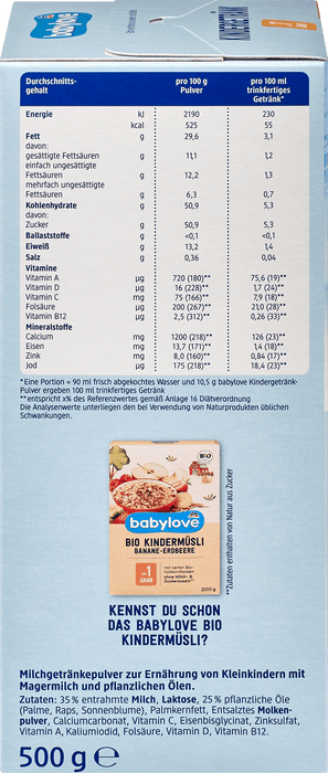 Млечна напитка за деца, 1+г, 500 g