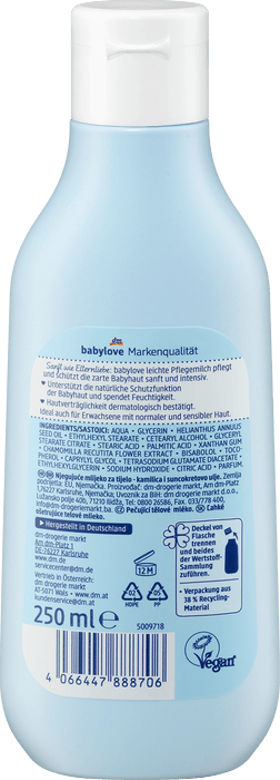 Mляко за тяло Sensitive с лайка и слънчогледово масло, 250 ml