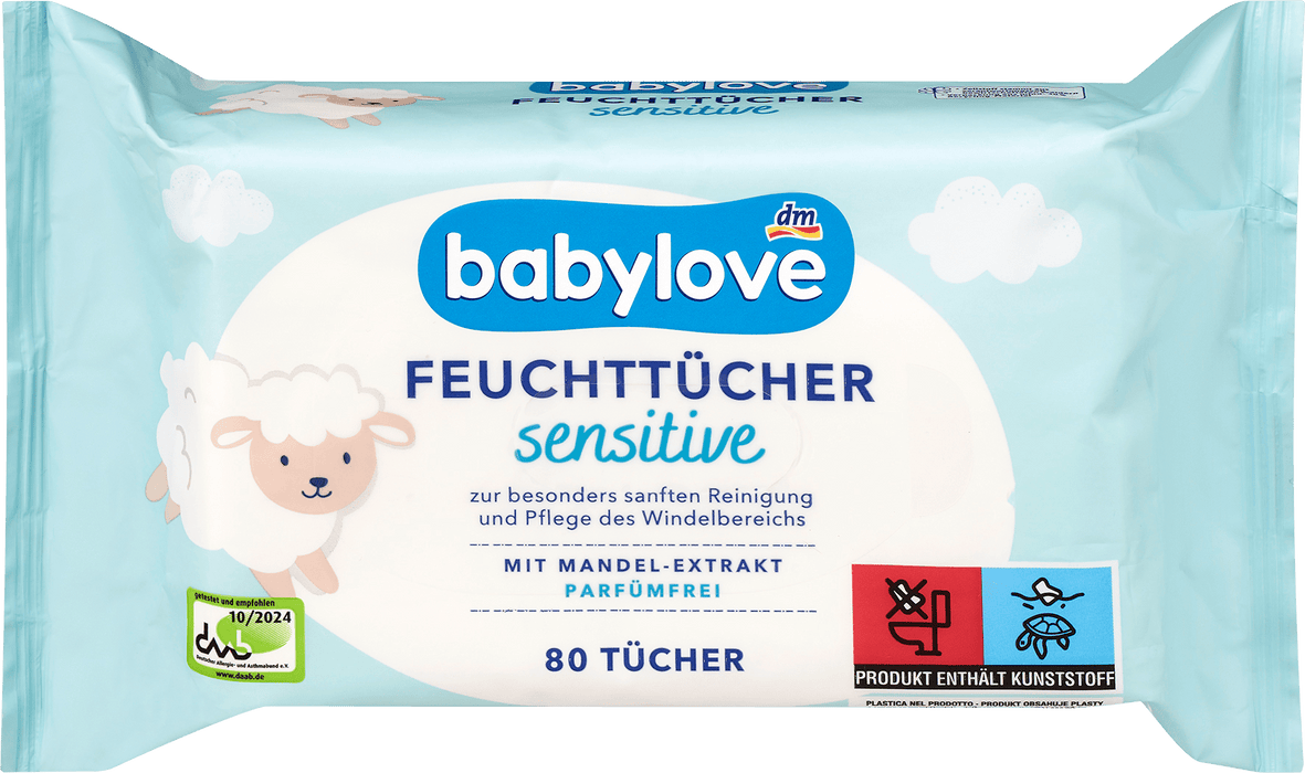 Мокри кърпи Sensitive (4x80 бр.), 320 бр