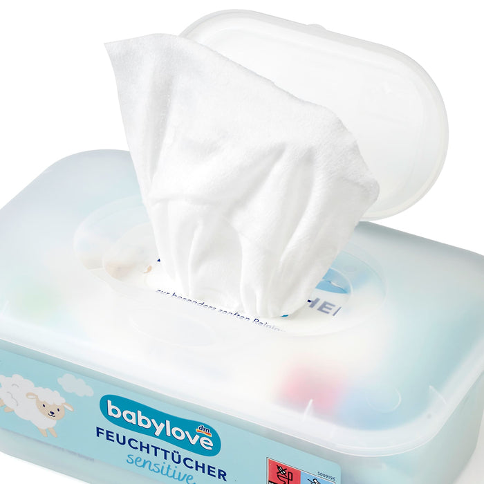 Мокри кърпи за бебе sensitiveв диспенсър, 0+м, 80 бр