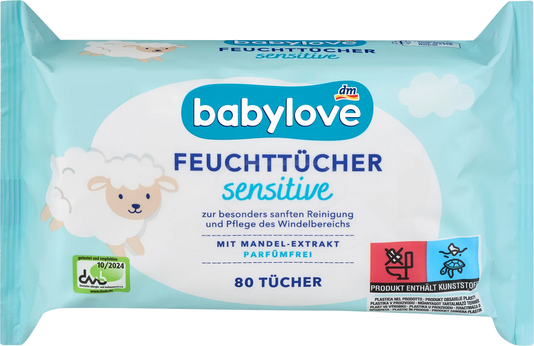 Мокри кърпички Sensitive, 80 бр
