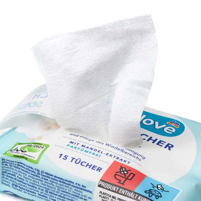 Мокри кърпички Sensitive, 15 бр