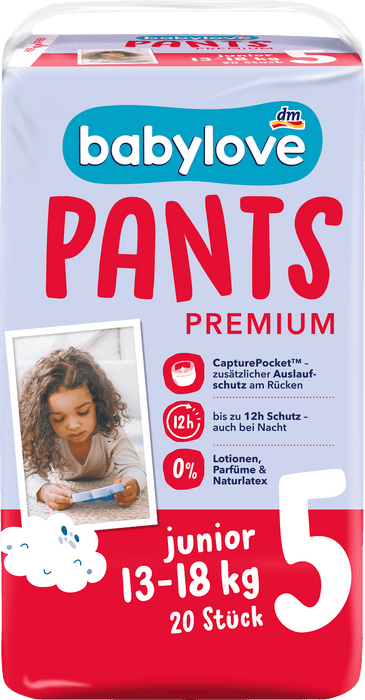 Пелени-гащички Premium Junior, размер 5 (13-18 kg), 20 бр