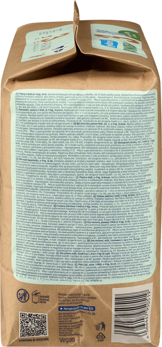 Пелени, хипоалергенни, размер 3 midi (4-9 kg), 36 бр