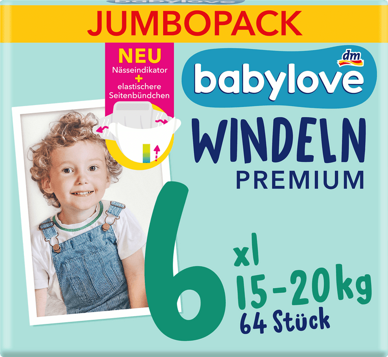 Пелени Premium Jumbo Pack, размер 6 XL (15-20 kg), 64 бр
