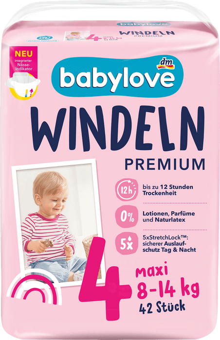 Пелени Premium, размер 4 Maxi (8-14 kg), 42 бр