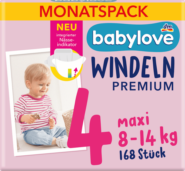 Пелени Premium, размер 4 Maxi (8-14 kg), 168 бр