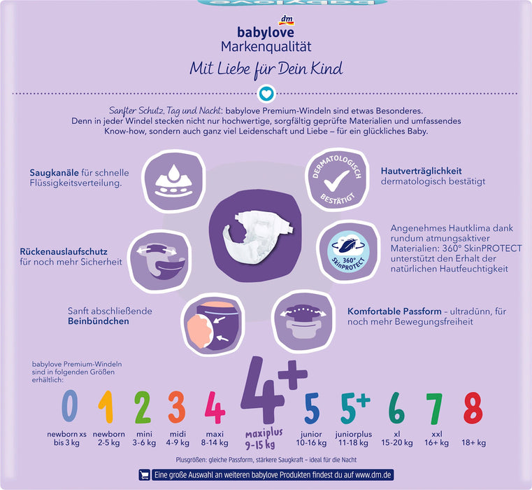 Пелени Premium, размер 4+ maxiplus (9-15 kg), 76 бр
