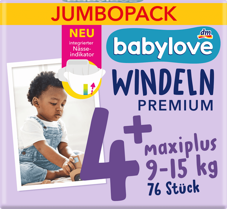 Пелени Premium, размер 4+ maxiplus (9-15 kg), 76 бр
