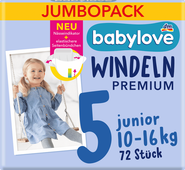 Пелени Premium, размер 5 Junior (10-16 kg), 72 бр