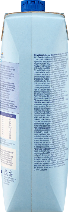 Вода за бебета в Tetra Pak, 0+м, 1 l
