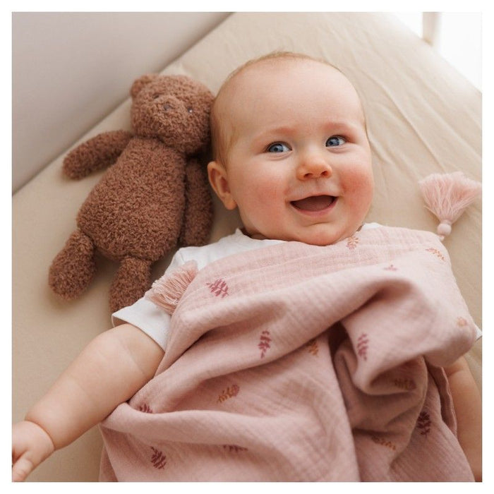 Бебешко муселиново одеяло Babyono - 75 x 100 cm, розово