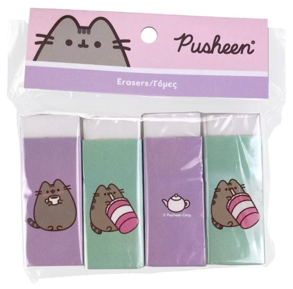 Комплект гуми Back Me Up Pusheen - Candy Shop, 4 броя