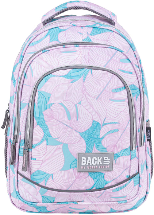 Ученическа раница BackUp X - Leaves, с 3 отделения