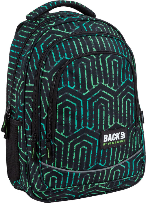 Ученическа раница BackUp X - Antique Green, с 3 отделения