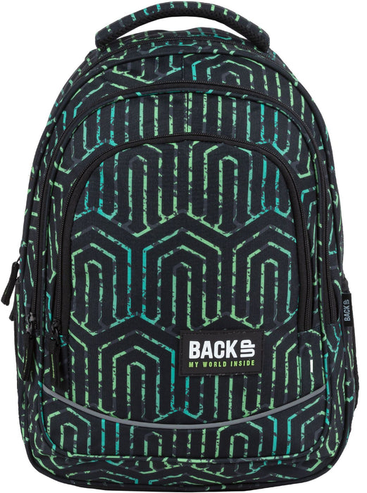 Ученическа раница BackUp X - Antique Green, с 3 отделения