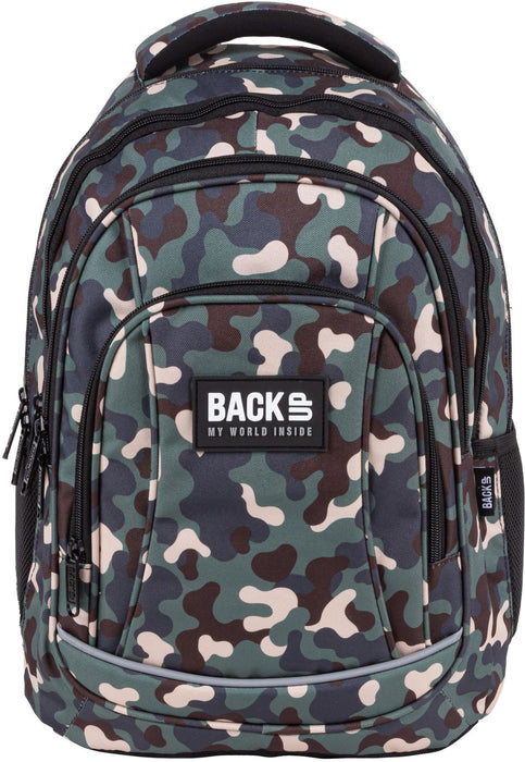 Ученическа раница BackUp A - Camouflage, с 3 отделения