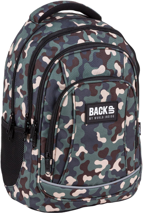 Ученическа раница BackUp A - Camouflage, с 3 отделения
