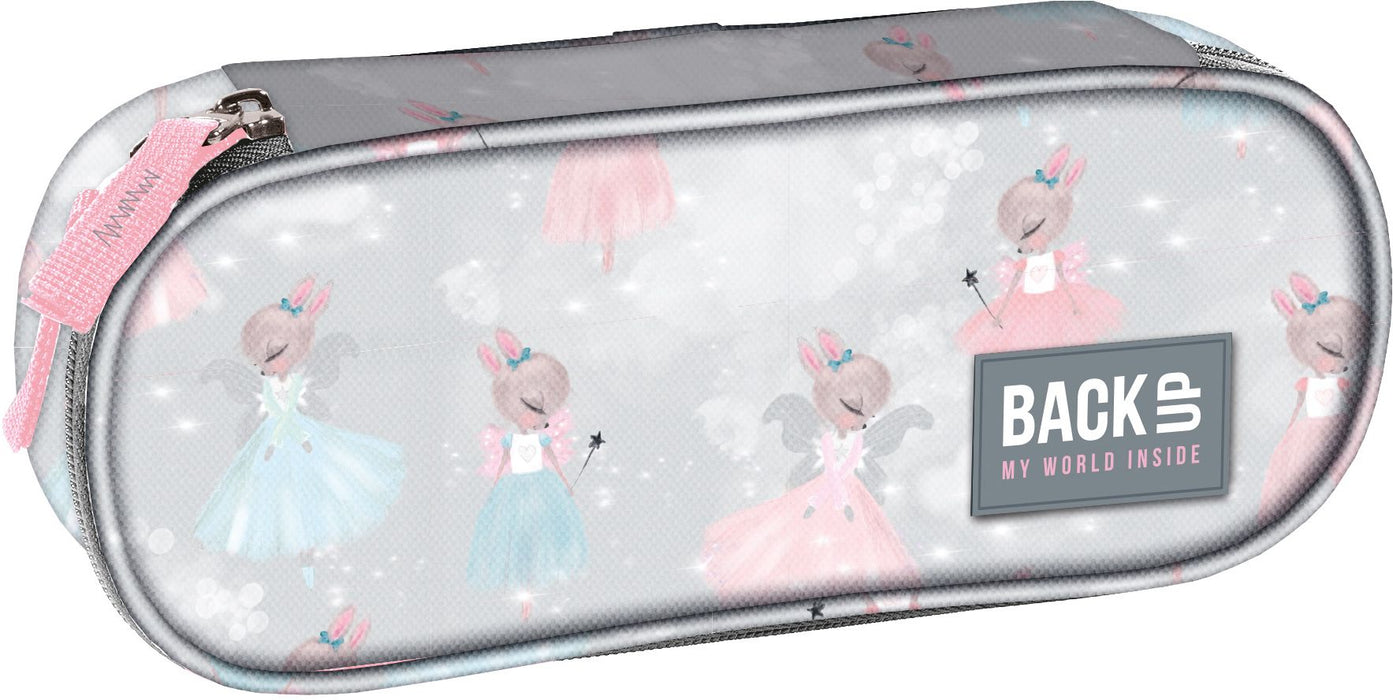 Овален ученически несесер BackUp A - Ballerina, 1 цип