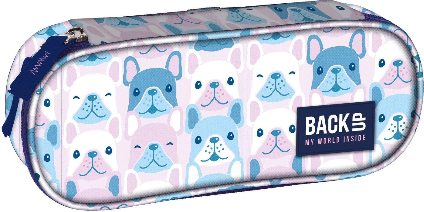 Овален ученически несесер BackUp A - Buldog, 1 цип
