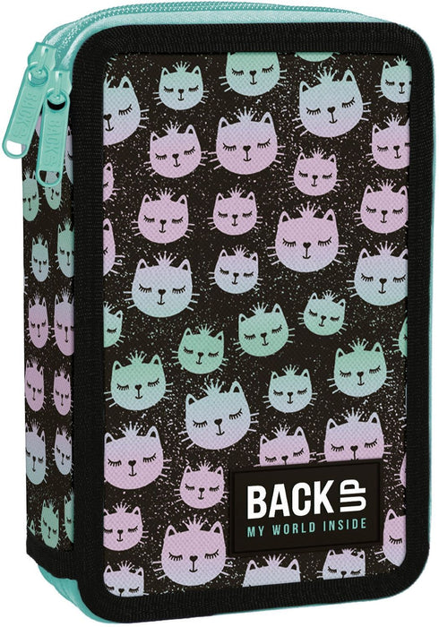 Несесер с пособия BackUp DW - Rainbow Cat, с 2 ципа