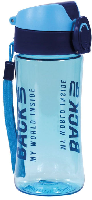 Бутилка за вода BackUp 5 - синя, 400 ml