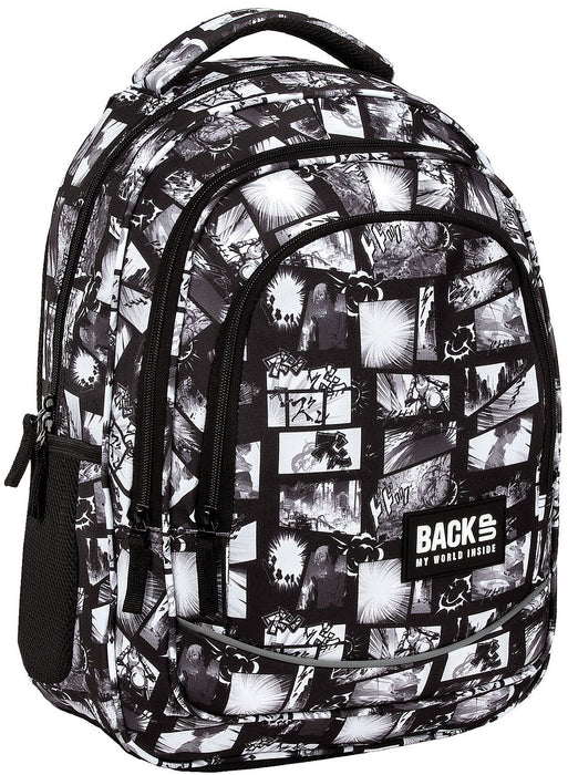 Ученическа раница Back Up X - Grey Manga, с 3 отделения